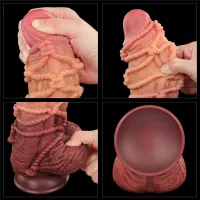 Фалоімітатор Dual-Layered Silicone Nature Cock 9.5, коричневий