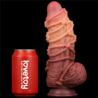 Фалоімітатор Dual-Layered Silicone Nature Cock 9.5, коричневий — Просмотреть изображение 3