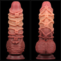 Фалоімітатор Dual-Layered Silicone Nature Cock 9.5, коричневий — Просмотреть изображение 6