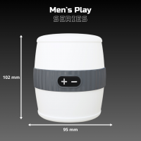 Мастурбатор з вібрацією Men's Play Vibrating Male Masturbator B3, біло-сірий — Просмотреть изображение 4