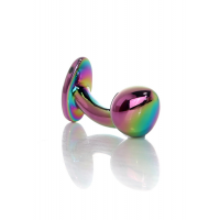Анальна пробка Boss Series Plug Jewellery Multicolour Curved, металева, S — Просмотреть изображение 3