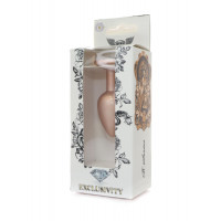 Анальна пробка B-Series Plug Jewellery Pearl Gold, металева, прозора, S — Просмотреть изображение 3
