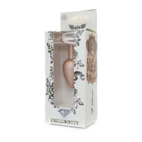 Анальна пробка B-Series Plug Jewellery Pearl Gold, металева, прозора, S — Переглянути зображення 3