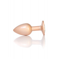 Анальна пробка B-Series Plug Jewellery Pearl Gold, металева, прозора, S — Просмотреть изображение 6