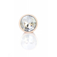 Анальна пробка B-Series Plug Jewellery Pearl Gold, металева, прозора, S — Просмотреть изображение 8