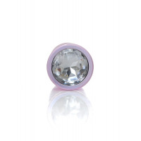 Анальна металева пробка Plug-Jewellery Pearl Pink PLUG- Clear M — Просмотреть изображение 6