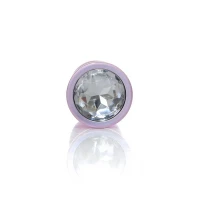 Анальна металева пробка Plug-Jewellery Pearl Pink PLUG- Clear M — Просмотреть изображение 6