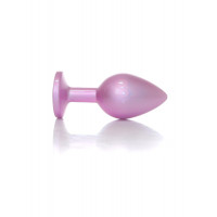 Анальна металева пробка Plug-Jewellery Pearl Pink PLUG- Clear M — Просмотреть изображение 8