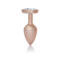 Анальна пробка B-Series Plug Jewellery Pearl Gold Heart, металева, прозора, S — Просмотреть изображение 8