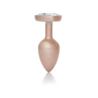 Анальна пробка B-Series Plug Jewellery Pearl Gold Heart, металева, прозора, S — Просмотреть изображение 8