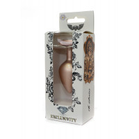 Анальна пробка B-Series Plug Jewellery Pearl Gold Heart, металева, прозора, M — Просмотреть изображение 4