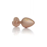 Анальна пробка B-Series Plug Jewellery Pearl Gold Heart, металева, прозора, M — Просмотреть изображение 6