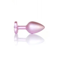 Анальна металева пробка Plug-Jewellery Pearl Pink Heart PLUG- Clear L — Просмотреть изображение 4