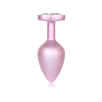 Анальна металева пробка Plug-Jewellery Pearl Pink Heart PLUG- Clear L — Просмотреть изображение 7