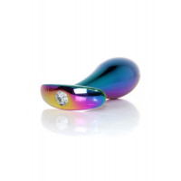 Анальна пробка Boss Series Plug Jewellery Multicolour, металева, прозора, L — Просмотреть изображение 5