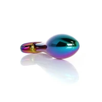 Анальна пробка Boss Series Plug Jewellery Multicolour, металева, прозора, L — Переглянути зображення 7
