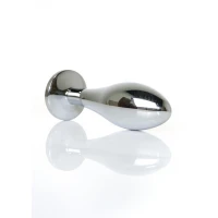 Анальна пробка Boss Series Plug Jewellery Silver Rose, металева, рожева, M — Переглянути зображення 5