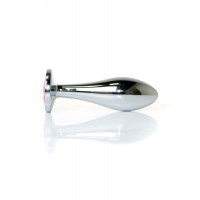 Анальна пробка Boss Series Plug Jewellery Silver Rose, металева, рожева, M — Просмотреть изображение 7
