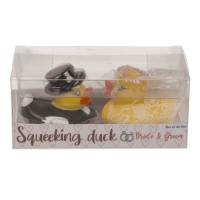 Іграшка качки Squeaking Ducks Bride &amp; Groom, наречений і наречена, 6 см — Просмотреть изображение 3