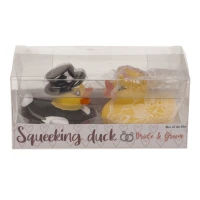 Іграшка качки Squeaking Ducks Bride &amp; Groom, наречений і наречена, 6 см — Переглянути зображення 3