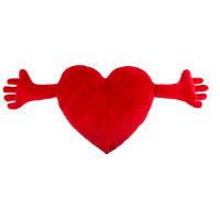 М'яка іграшка серце Red Plush Heart With Arms, 70 см