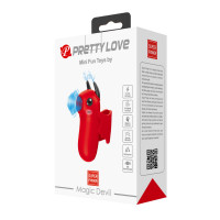 Вакуумний стимулятор клітора для жінок з електростимуляцією Pretty Love Magic Devil, червоний