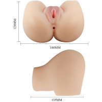 Мастурбатор вагіна анус CRAZY BULL Mila, Vibration Double holes TPR ABS — Просмотреть изображение 6
