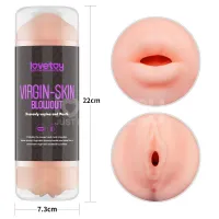 Мастурбатор Lovetoy Virgin-Skin Blowout Heavenly Vagina and Mouth, тілесний — Переглянути зображення 10