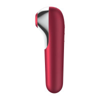 Вакуумний стимулятор клітора для жінок Satisfyer Dual Love, бордовий