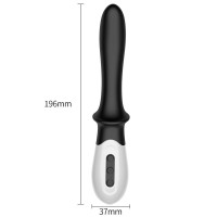 Вібромасажер точки G B - Series Fox Silicone G-spot Massager, з нагріванням, чорний
