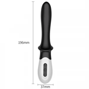 Вібромасажер точки G B - Series Fox Silicone G-spot Massager, з нагріванням, чорний