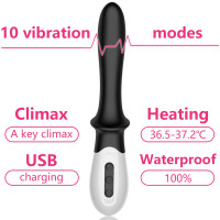 Вібромасажер точки G B - Series Fox Silicone G-spot Massager, з нагріванням, чорний — Просмотреть изображение 4