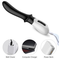 Вібромасажер точки G B - Series Fox Silicone G-spot Massager, з нагріванням, чорний — Просмотреть изображение 10