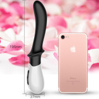 Вібромасажер точки G B - Series Fox Silicone G-spot Massager, з нагріванням, чорний — Просмотреть изображение 11