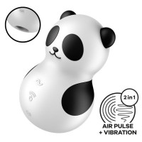 Вакуумний стимулятор клітора для жінок з вібрацією Satisfyer Pocket Panda, чорно-білий — Просмотреть изображение 5