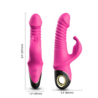 Вібратор з поштовхами та обертанням голівки Thrusting Vibrator Zing, рожевий