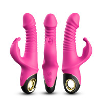 Вібратор з поштовхами та обертанням голівки Thrusting Vibrator Zing, рожевий — Просмотреть изображение 3