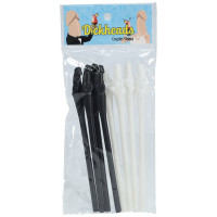 Соломинки для пар Couples Straws, чорно-білі