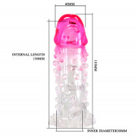 Насадка на пеніс BAILE  Wilford, 13,5 cm, Waterproof — Переглянути зображення 4