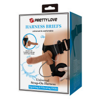 Страпон сквіртний та вібруючий Pretty Love Oher, Vibration Squirt, TPR ABS PU Nylon — Просмотреть изображение 8