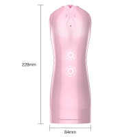 Мастурбатор B - Series Fox Vibrating and Flashing Masturbation Cup, рожевий