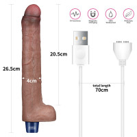 Вібратор Lovetoy Real Softee 10.5 Platinum Silicone, коричневий — Просмотреть изображение 5