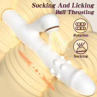Вібратор для подвійної стимуляціїї Silicone Vibrator 3 rotating functions and 7 licking functions — Просмотреть изображение 5