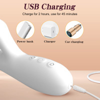 Вібратор для подвійної стимуляціїї Silicone Vibrator 3 rotating functions and 7 licking functions — Просмотреть изображение 8