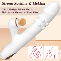 Вібратор для подвійної стимуляціїї Silicone Vibrator 3 rotating functions and 7 licking functions — Просмотреть изображение 9