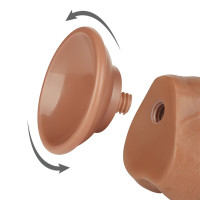 Фалоімітатор з мошонкою 7.5'' Sliding Skin Dual Layer Dong Brown — Просмотреть изображение 7