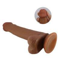 Фалоімітатор з мошонкою PRETTY LOVE TALLEN 8.7(220mm) Sliding Skin Series TPR, Suction base — Просмотреть изображение 7