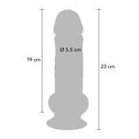 Фалоімітатор з мошонкою Deluxe Dual Density Thick Dildo TPE 23 cm — Просмотреть изображение 9