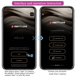 Вібростимулятор PRETTY LOVE - Klay, 10 vibration functions 10 thrusting settings Mobile APP remote c