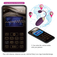 Вібростимулятор PRETTY LOVE - Klay, 10 vibration functions 10 thrusting settings Mobile APP remote c — Просмотреть изображение 9
